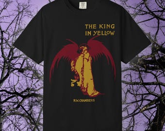 The King In Yellow, COMFORT COLORS, Robert W. Chambers Tshirt, Classic Horror Literature Tee, Gothic Novel Shirt, Creepy Unisex T-shirt V2