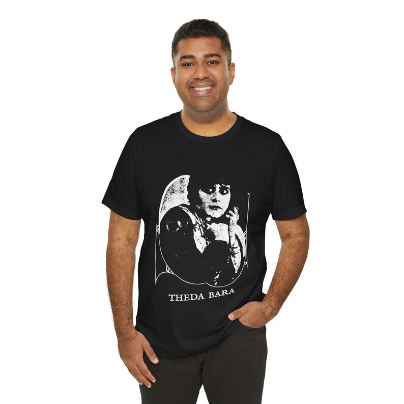 Theda Bara, Femme Fatale, Actress Shirt, Vampire Girl T-shirt, Silent Film Tshirt, Gothic Fashion Unisex Jersey Short Sleeve Tee image 9