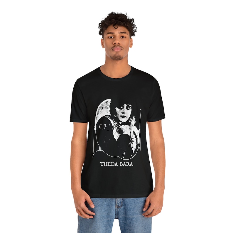 Theda Bara, Femme Fatale, Actress Shirt, Vampire Girl T-shirt, Silent Film Tshirt, Gothic Fashion Unisex Jersey Short Sleeve Tee image 5