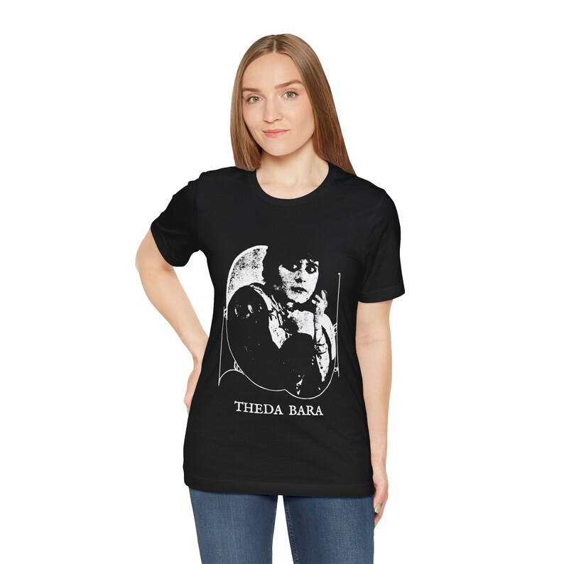 Theda Bara, Femme Fatale, Actress Shirt, Vampire Girl T-shirt, Silent Film Tshirt, Gothic Fashion Unisex Jersey Short Sleeve Tee image 6