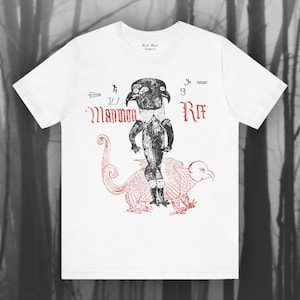 Maymon Demon King, Camiseta Demonologia, Camiseta Grimório, Camiseta Assustadora, Camiseta Vintage Devil, Gótica, Camiseta Gótica, Camiseta Oculta Unissex