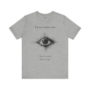 Third Eye, All Seeing Eye T-shirt, Spiritual Shirt, Yoga, Celestial, Trippy Boho Tshirt, Psychedelic Unisex Jersey Short Sleeve Tee Athletic Heather
