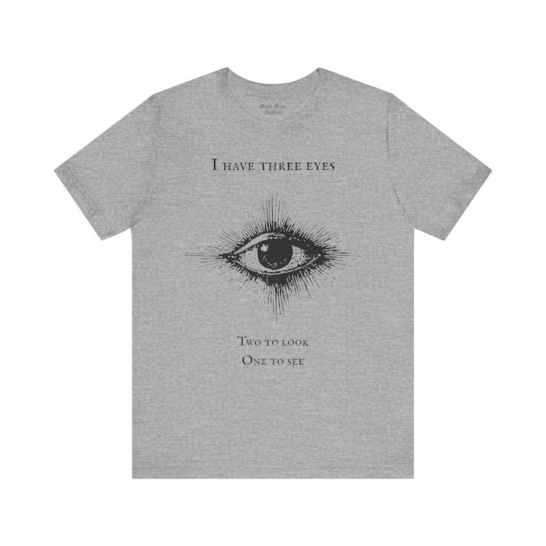 Third Eye, All Seeing Eye T-shirt, Spiritual Shirt, Yoga, Celestial, Trippy Boho Tshirt, Psychedelic Unisex Jersey Short Sleeve Tee Athletic Heather