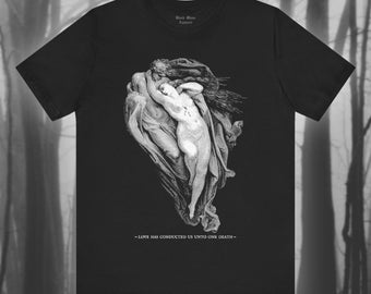 Unto One Death, Gustave Dore Art, Vintage Shirt, Creepy Gothic T-shirt, Dantes Inferno Tshirt, Goth Fashion Unisex Short Sleeve Tee