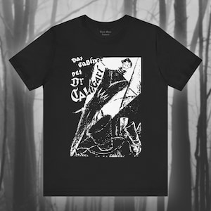 The Cabinet of Dr. Caligari, Classic Movie Shirt, Spooky T-shirt, German Silent Horror Film, Surreal Art Unisex Jersey Short Sleeve Tee