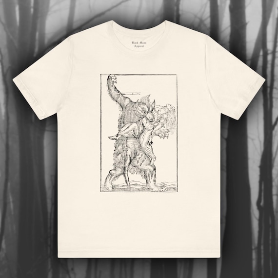 Werewolf Shirt Lycanthrope Medieval Art Vintage T-shirt Unisex Jersey Short Sleeve Tee