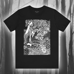 Morella, Harry Clarke Art, Edgar Allan Poe Shirt, Horror T-shirt, Gothic Literature, Bookworm, Poet Unisex Jersey Short Sleeve Tee