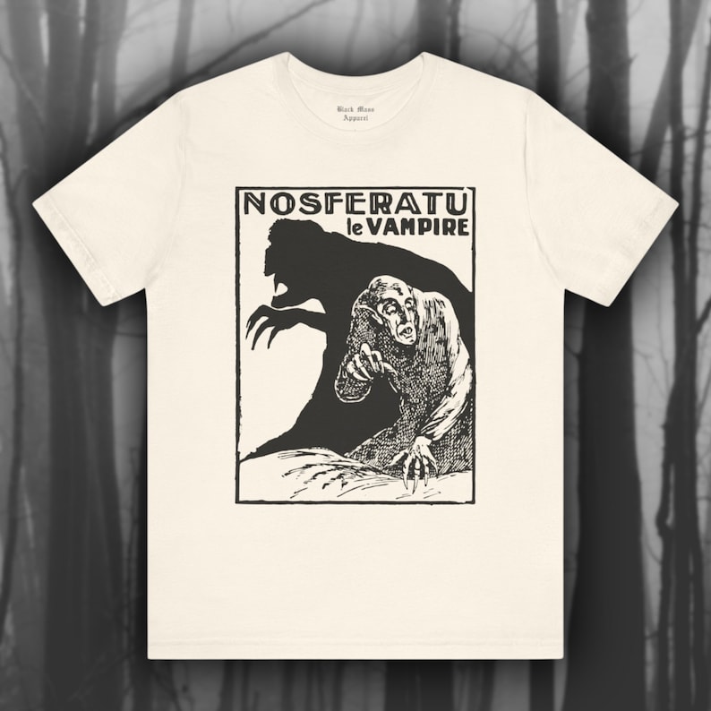 Nosferatu I, Horror Movie T-shirt, Silent Film Tshirt, Classic Movie Shirt, Vintage Gothic Art, Cinema Unisex Jersey Short Sleeve Tee