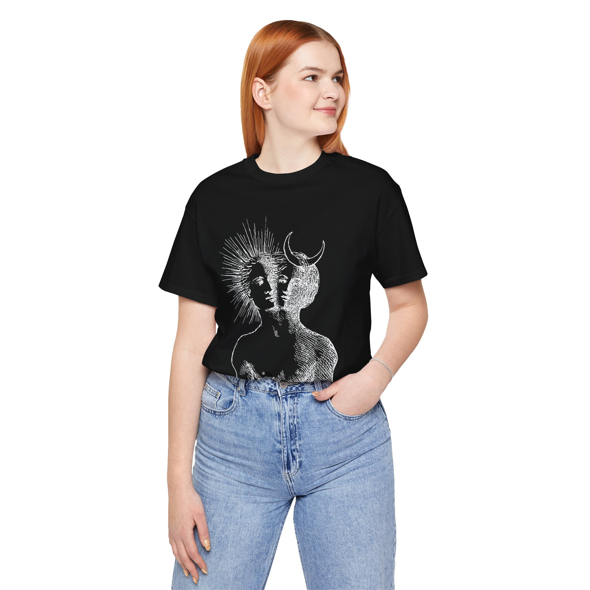 T-shirt Unisexe Unity Of Opposites - Imprimé Alchimique Rebis - Gildan 5000 - Tailles S à 5XL