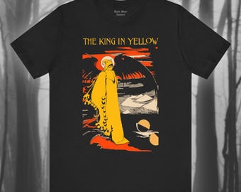 The King In Yellow I, Robert W. Chambers Tshirt, Classic Horror Literature Tee, Gothic Novel Shirt, Lovecraft Unisex Jersey Short Sleeve