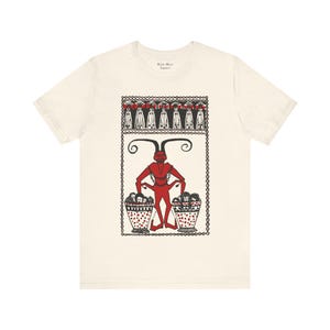 Krampus II, Creepy Christmas Shirt, Spooky Holiday T-shirt, Folklore T Shirt, Demon Tshirt, Creepmas, Gothic Unisex Short Sleeve Tee