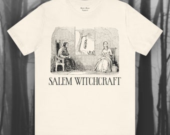 Brujería de Salem, Camisa de viaje de Witchy Massachusetts, Camiseta de Halloween aterradora, Camiseta de los juicios de brujas de Salem de la temporada espeluznante, Camiseta espeluznante Unisex