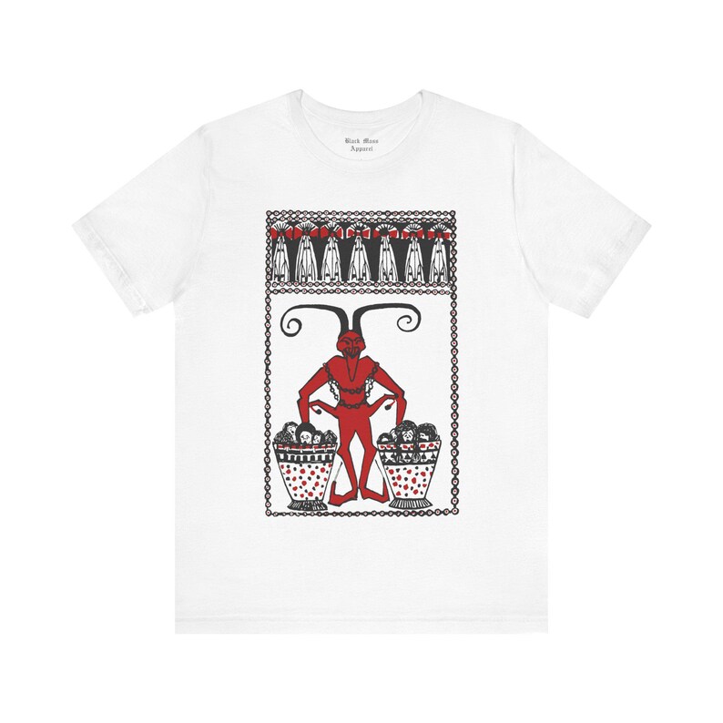 Krampus II, Creepy Christmas Shirt, Spooky Holiday T-shirt, Folklore T Shirt, Demon Tshirt, Creepmas, Gothic Unisex Short Sleeve Tee