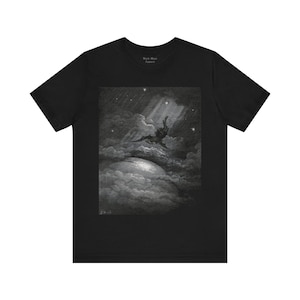 Towards the Coast of Earth Beneath, Paradise Lost Shirt, Gustave Dore Art, John Milton, Classic Literature Unisex Jersey Short Sleeve Tee