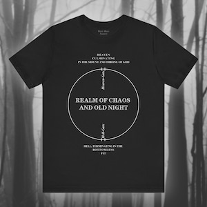 Realm of Chaos, Paradise Lost Shirt, John Milton T-shirt, Astrology, Heaven and Hell, Gothic Fashion Unisex Jersey Short Sleeve Tee