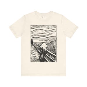 The Scream, Edvard Munch Art Shirt, Vintage Art T-shirt, Surreal Painting, Creepy Alien Unisex Jersey Short Sleeve Tee