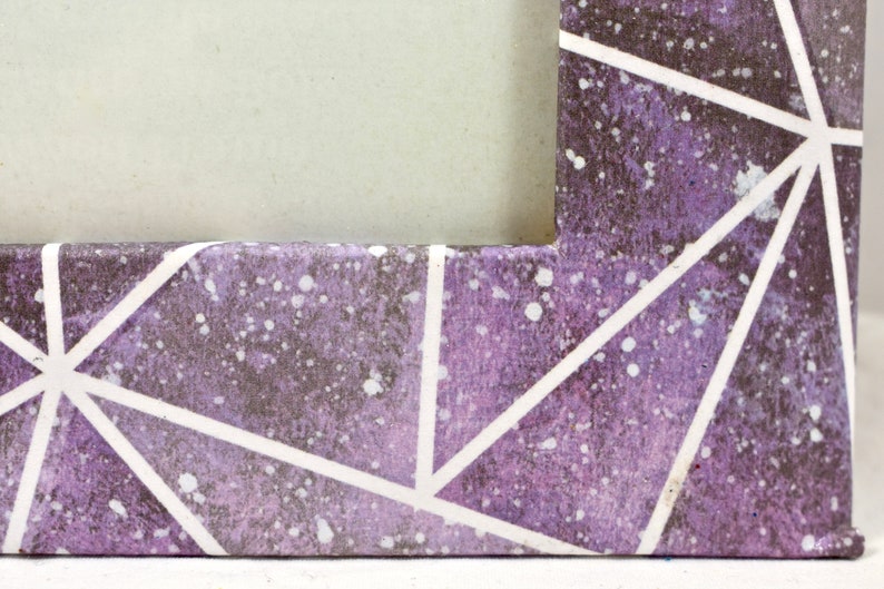 purple paper photo frame 1 Purple decoupaged picture frame mod podged 4x6 wood photo frame purple 4x6 cardstock covered picture frame