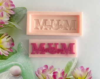 MUM design wax melt bar silicone mould-Mummy-Mother's day mold-Mam-Mom-Food safe option-resin-chocolate-jesmonite