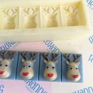 3D Reindeer Snap Bar mould