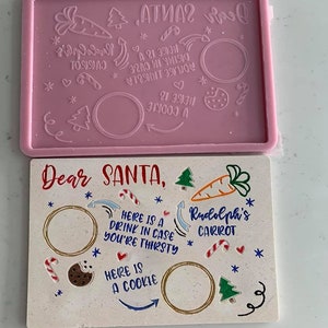 Christmas Eve Holidays Santa Tray Mould for epoxy resin.
