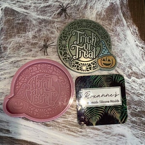 Halloween Trick or Treat wax melt silicone mould - Food safe option available