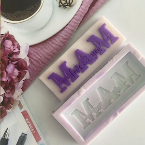 MAM design wax melt bar silicone mould-mother&#39;s day mold-Mum-Mom-Family member-resin-jesmonite-chocolate-Food safe