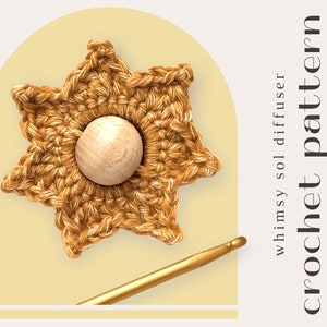Wzór na szydełkową ozdobę Whimsy Sol – łatwy projekt pikotów (wzór w formacie PDF)