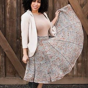 Knitting Pattern Maple Seed Skirt - Intermediate - Worsted Yarn - Top Down - Seamless - PDF Pattern Only