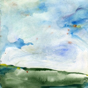 LANDSCHAFT, acuarela, imagen, naturaleza, pintura, verde, carta, decoración del hogar