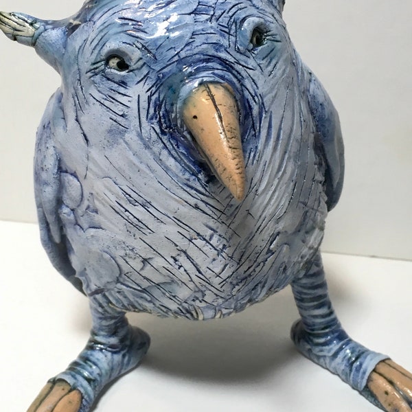 Vogel Keramik, blau