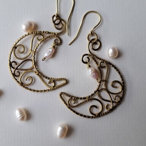 Orecchini Lunghi Donna A Ciondolo – Luna E Stelle In Acciaio Inox – Eleganti E Originali – Confezione Regalo – Idea Regalo Per Compleanno, Anniversario, San Valentino - 3
