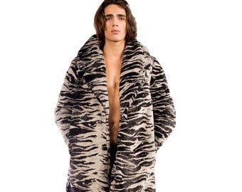 tiger fur coat mens