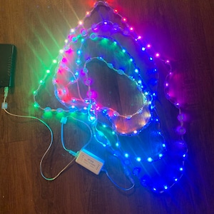 LED strands rechargeable for Burning Man, LED decoration, multicolor lights