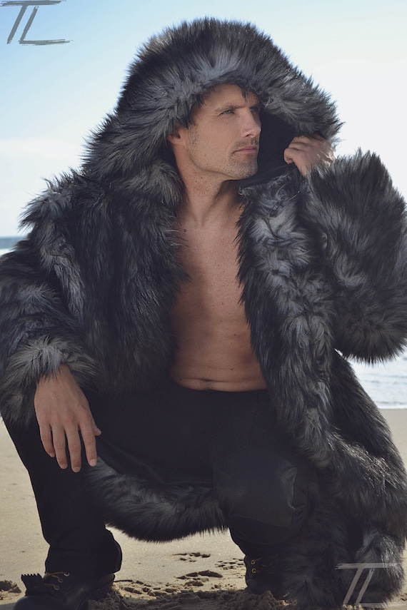 SHOP MEN'S FAUX FUR COATS, JACKETS, VEST FOR BURNING MAN, FESTIVAL FASHION  – Furrocious Furr