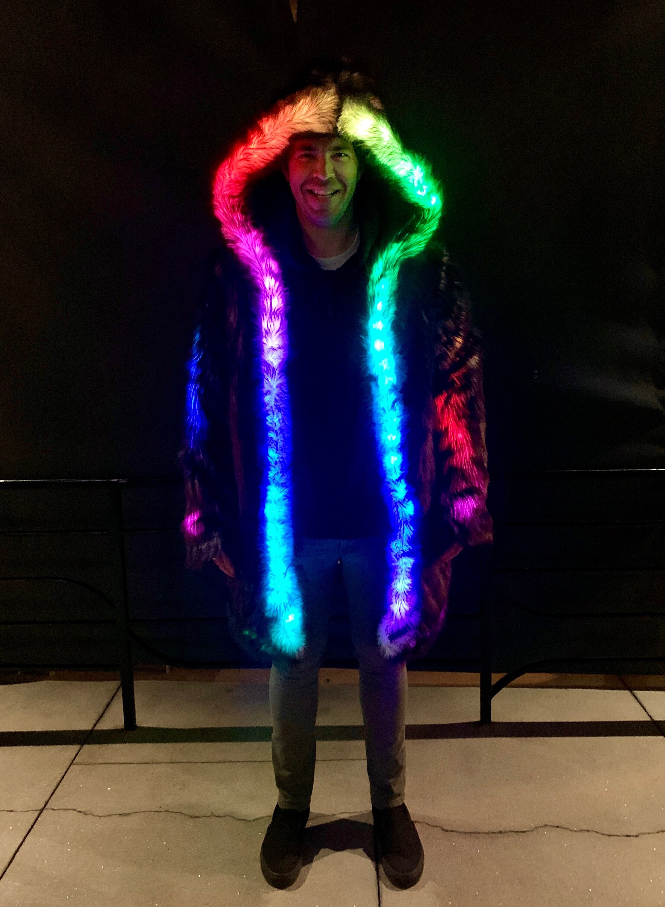light up fur jacket