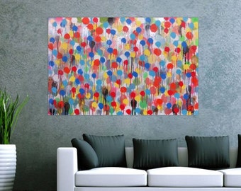 Original abstract artwork on canvas ready to hang 80x120cm #475