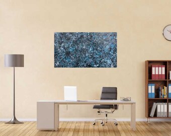Original abstract artwork on canvas ready to hang 80x130cm #832