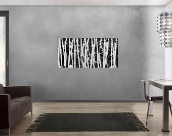 Original abstract artwork on canvas ready to hang 70x140cm #650