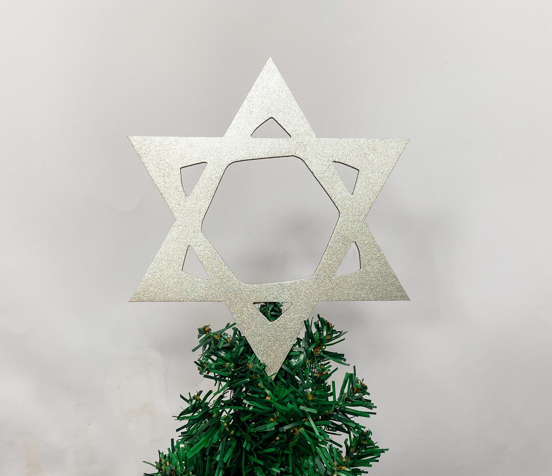 Silver Tree Topper Star of David for Christmas/hanukkah Etsy