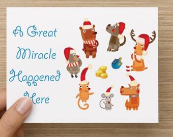 Interfaith Hanukkah/Christmas Holiday Card
