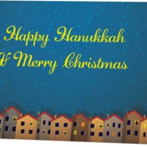 Interreligiöse Chanukka/Weihnachtskarte