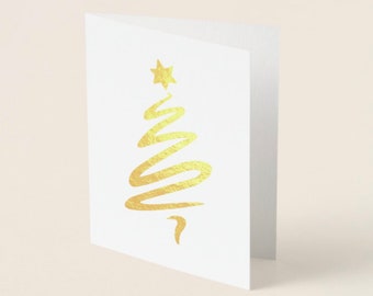 Hanukkah/Christmas Card, Interfaith, Chrismukkah, Gold Foil