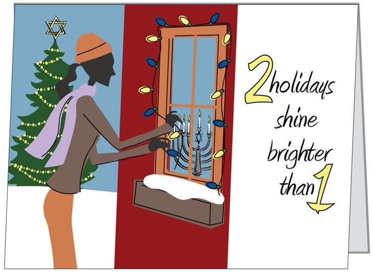 Interfaith Hanukkah/Christmas Holiday Card