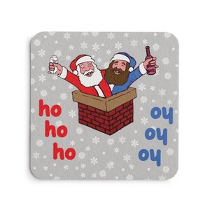 Sottobicchieri Chrismukkah, set di 5 --- Decorazione stagionale interreligiosa