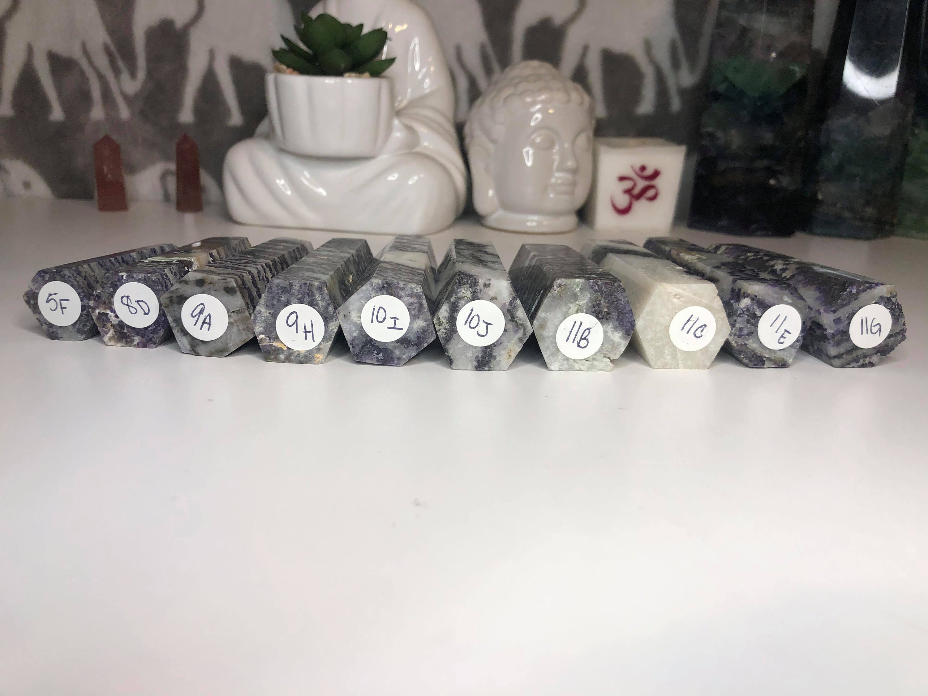 Purple Zebra Jasper Towers Etsy