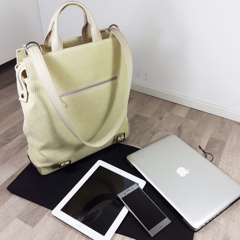 on order handmade in Italy Woman large leather backpack