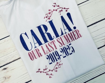 Mamma Mia Our Last Summer School Leavers Shirt, Custom Name, Date & Colours