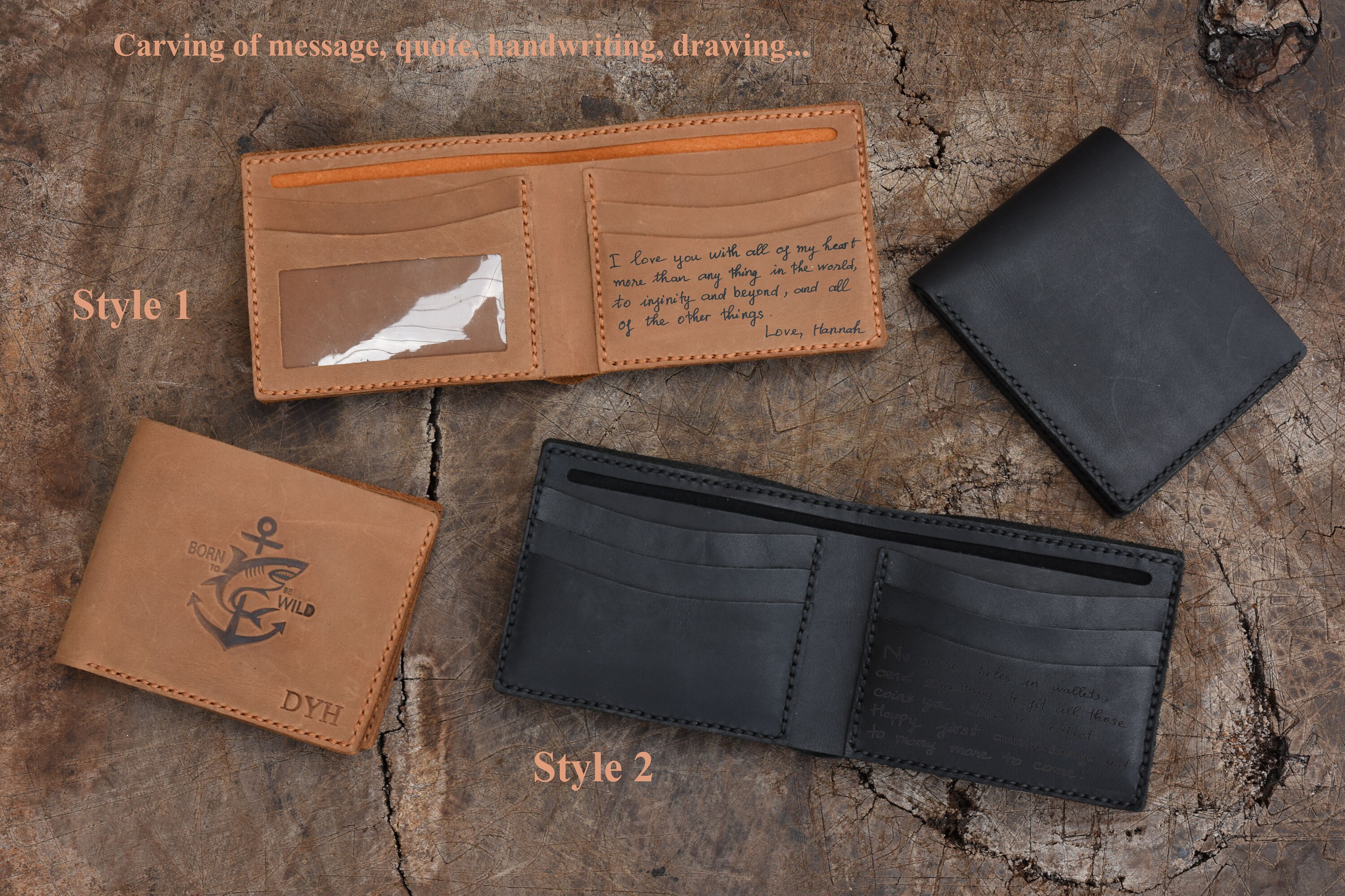 Men's Leather Wallet / Personalized Leather Wallet / Etsy