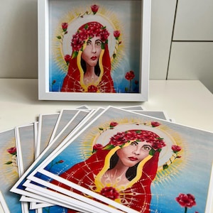 Mary Magdalene art print 20x20 cm