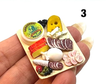 Luxury miniature charcuterie board, handmade, 1/12 scale, several variations